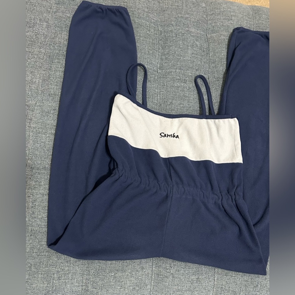 Sansha Blue Jumpsuit coverup - Picture 3 of 3